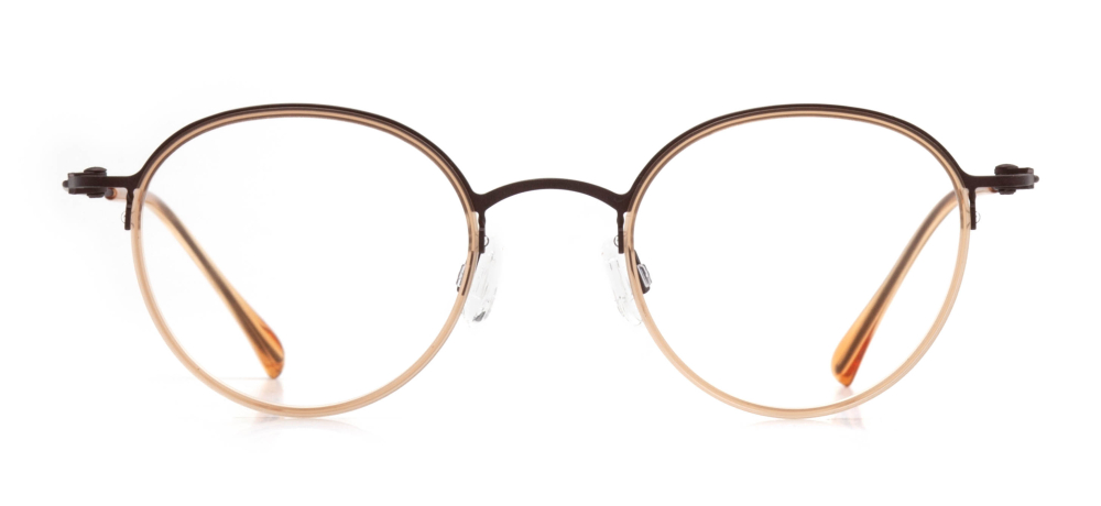 NBA NBA 1556-C.01 Optik Genç Kadın Yuvarlak Yarım Çerçeveli Titanyum - 1