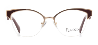 ROCOCO ROC 8102-C.03 Optik Genç Kadın Geometrik Yarım Çerçeveli Metal 