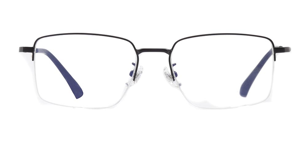 ROCOCO ROC 8552-C.02 Optik Genç Erkek Köşeli Yarım Çerçeveli Titanyum - 1