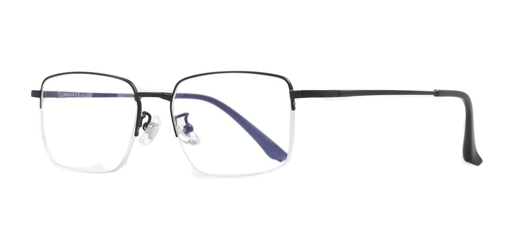 ROCOCO ROC 8552-C.02 Optik Genç Erkek Köşeli Yarım Çerçeveli Titanyum - 2