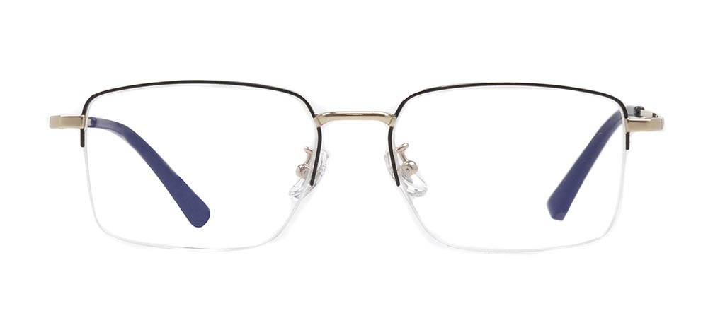 ROCOCO ROC 8552-C.03 Optik Genç Erkek Köşeli Yarım Çerçeveli Titanyum - 1