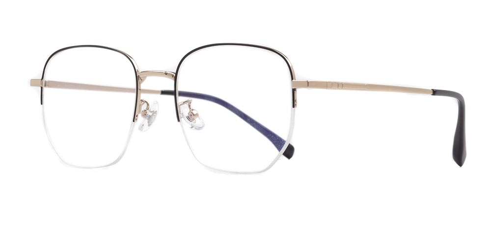 ROCOCO ROC 8555-C.01 Optik Genç Kadın Köşeli Yarım Çerçeveli Titanyum - 2