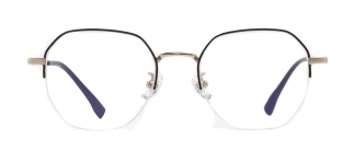 ROCOCO ROC 8558-C.01 Optik Genç Kadın Geometrik Yarım Çerçeveli Titanyum - ROCOCO