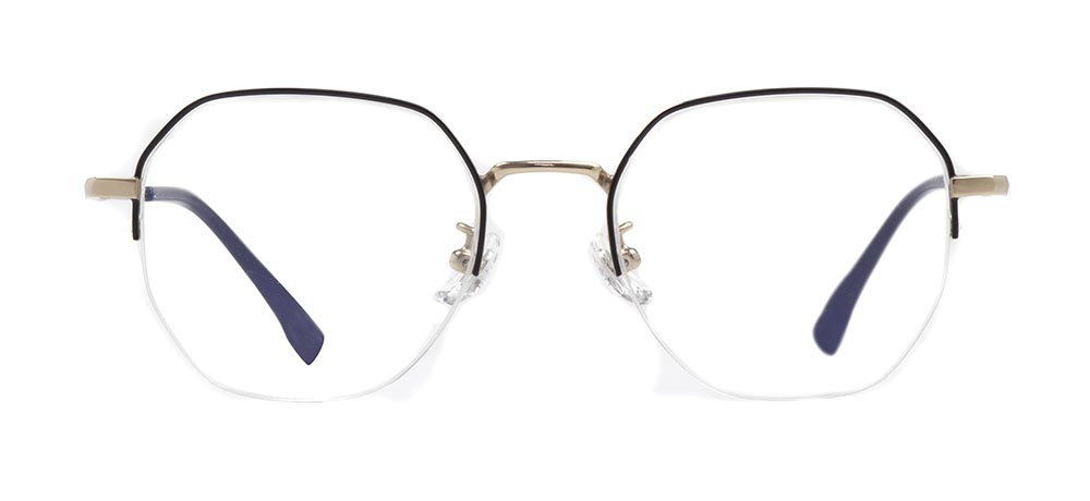 ROCOCO ROC 8558-C.01 Optik Genç Kadın Geometrik Yarım Çerçeveli Titanyum - 1