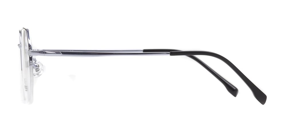 ROCOCO ROC 8558-C.04 Optik Genç Erkek,Kadın,Unisex Geometrik Yarım Çerçeveli Titanyum - 3