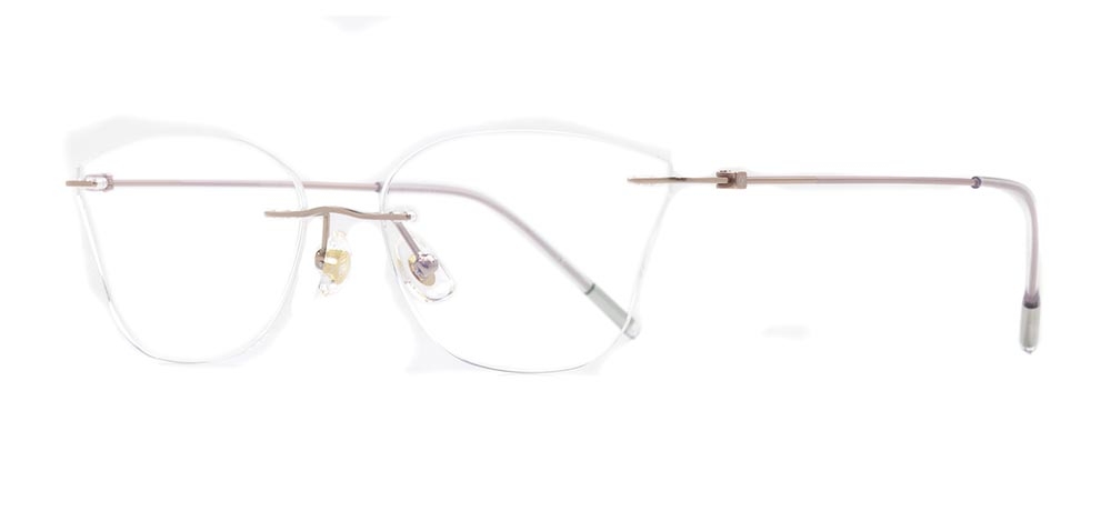 ROCOCO ROC 8559-C.05 Optik Genç Kadın Çekik Çerçevesiz Titanyum - 2