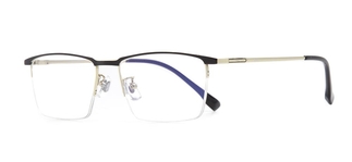 ROCOCO ROC 8572-C3 Optik Genç Erkek Köşeli Yarım Çerçeveli Metal - ROCOCO (1)