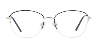ROCOCO ROC 8651-C.02 Optik Genç,Yetişkin Kadın Oval Yarım Çerçeveli Titanyum 