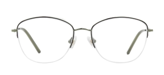 ROCOCO ROC 8651-C.03 Optik Genç,Yetişkin Kadın Oval Yarım Çerçeveli Titanyum 