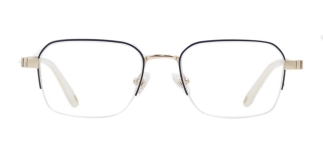 ROCOCO ROC 8652-C.02 Optik Genç,Yetişkin Erkek Köşeli Yarım Çerçeveli Titanyum 