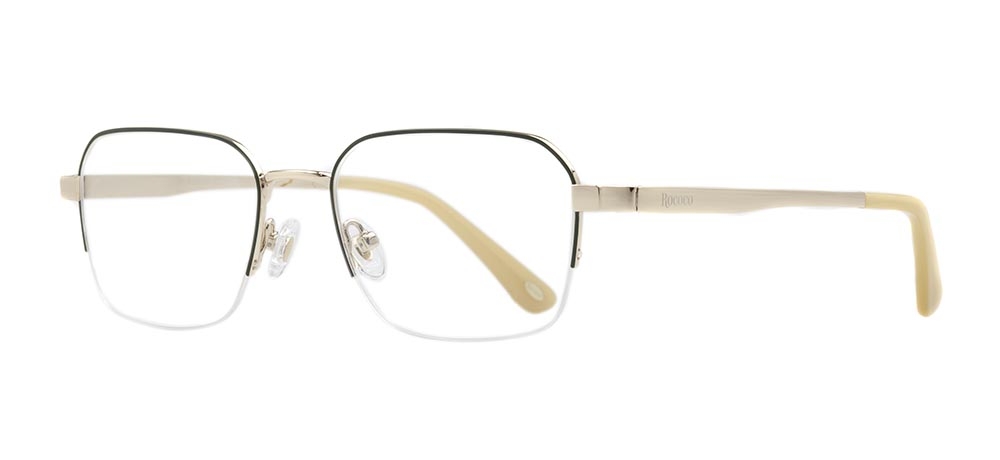 ROCOCO ROC 8652-C.03 Optik Genç,Yetişkin Erkek Köşeli Yarım Çerçeveli Titanyum - 2