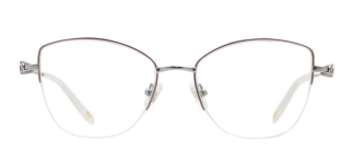 ROCOCO ROC 8654-C.02 Optik Genç,Yetişkin Kadın Çekik Yarım Çerçeveli Titanyum 