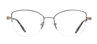 ROCOCO ROC 8654-C.03 Optik Genç,Yetişkin Kadın Çekik Yarım Çerçeveli Titanyum 