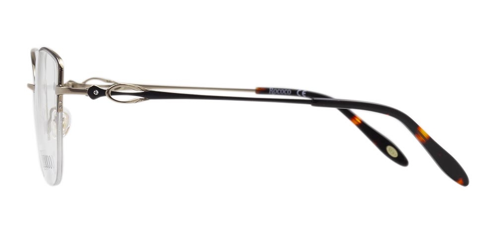 ROCOCO ROC 8654-C.03 Optik Genç,Yetişkin Kadın Çekik Yarım Çerçeveli Titanyum - 3