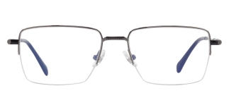 ROCOCO ROC 8661-C.02 Optik Genç,Yetişkin Erkek Köşeli Yarım Çerçeveli Titanyum 