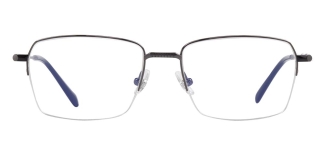 ROCOCO ROC 8662-C.02 Optik Genç,Yetişkin Erkek Köşeli Yarım Çerçeveli Titanyum 