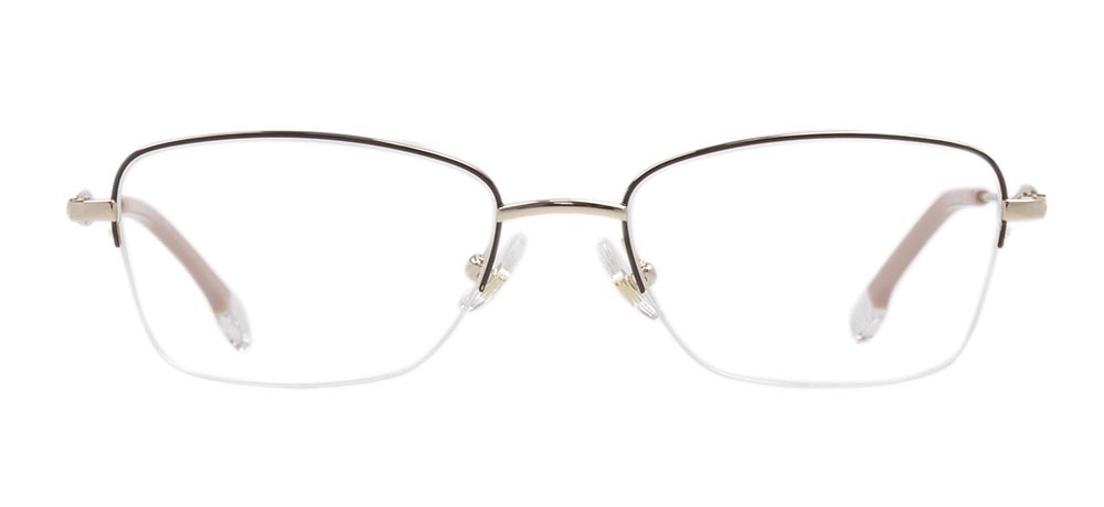 ROCOCO ROC 8672-C.01 Optik Genç,Yetişkin Kadın Köşeli Yarım Çerçeveli Titanyum - 1