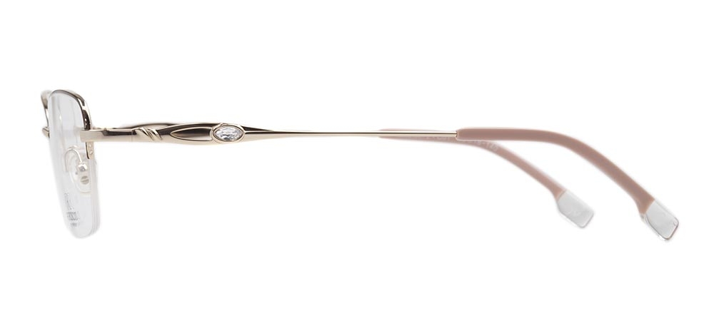 ROCOCO ROC 8672-C.01 Optik Genç,Yetişkin Kadın Köşeli Yarım Çerçeveli Titanyum - 3