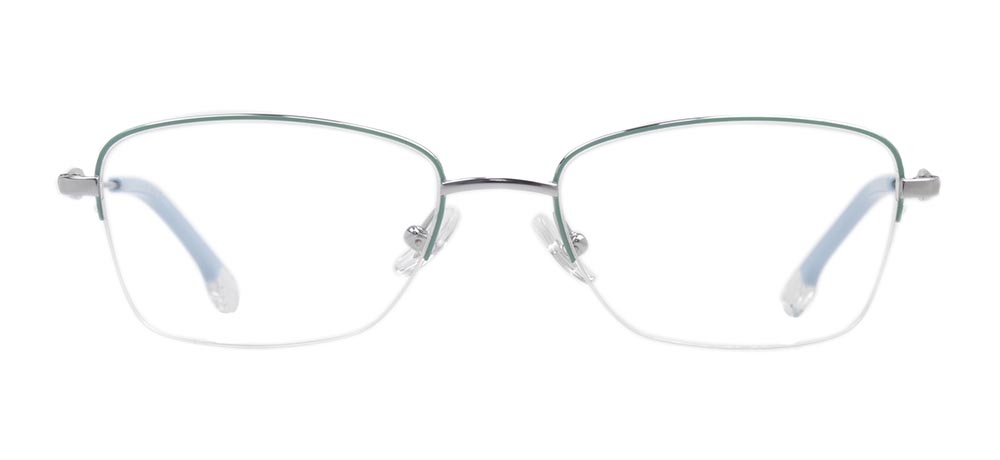 ROCOCO ROC 8672-C.02 Optik Genç,Yetişkin Kadın Köşeli Yarım Çerçeveli Titanyum - 1