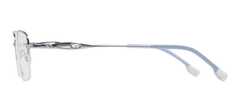 ROCOCO ROC 8672-C.02 Optik Genç,Yetişkin Kadın Köşeli Yarım Çerçeveli Titanyum - 3