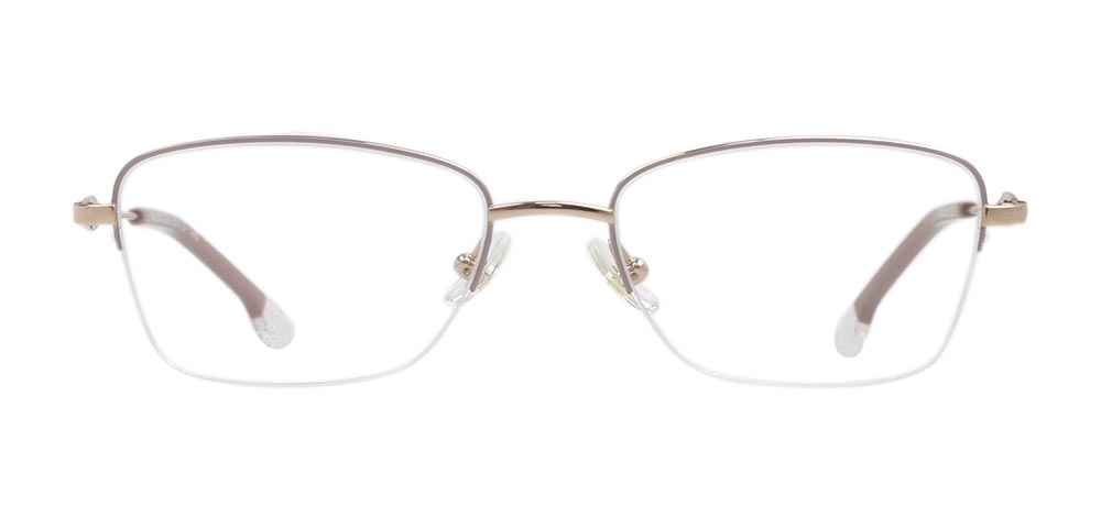 ROCOCO ROC 8672-C.04 Optik Genç,Yetişkin Kadın Köşeli Yarım Çerçeveli Titanyum - 1