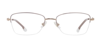 ROCOCO ROC 8672-C.04 Optik Genç,Yetişkin Kadın Köşeli Yarım Çerçeveli Titanyum 