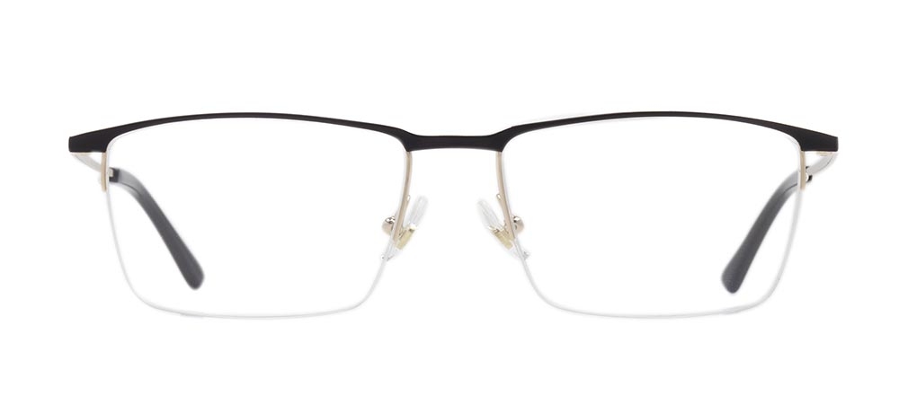 ROCOCO ROC 8684-C.01 Optik Genç,Yetişkin Erkek Köşeli Yarım Çerçeveli Titanyum - 1