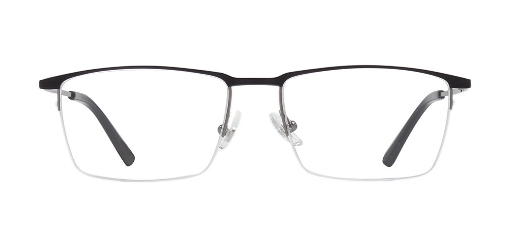 ROCOCO ROC 8684-C.02 Optik Genç,Yetişkin Erkek Köşeli Yarım Çerçeveli Titanyum - 1