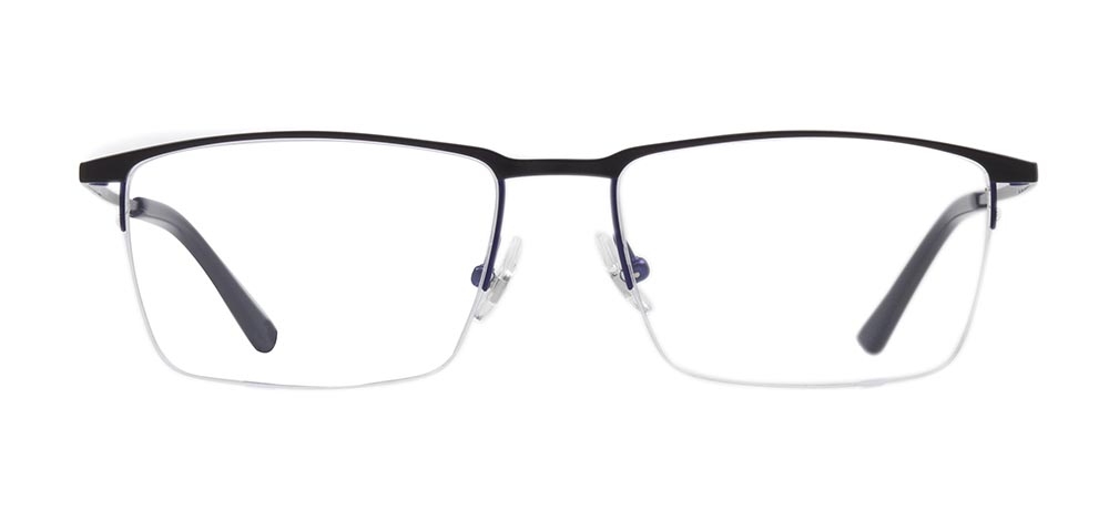 ROCOCO ROC 8684-C.04 Optik Genç,Yetişkin Erkek Köşeli Yarım Çerçeveli Titanyum - 1