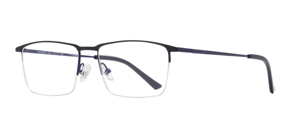 ROCOCO ROC 8684-C.04 Optik Genç,Yetişkin Erkek Köşeli Yarım Çerçeveli Titanyum - 2