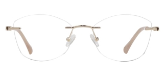 ROCOCO ROC 8701-C.01 Optik Genç Kadın Oval Çerçevesiz Titanyum 