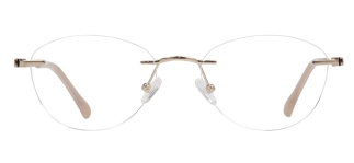 ROCOCO ROC 8710-C.02 Optik Genç Kadın Oval Çerçevesiz Titanyum 