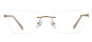 ROCOCO ROC 8723-C.02 Optik Genç Kadın Köşeli Çerçevesiz Titanyum 