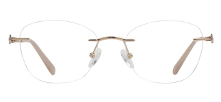 ROCOCO ROC 8730-C.02 Optik Genç Kadın Oval Çerçevesiz Titanyum 