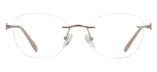 ROCOCO ROC 8730-C.03 Optik Genç Kadın Oval Çerçevesiz Titanyum 
