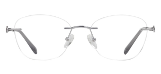 ROCOCO ROC 8730-C.04 Optik Genç Kadın Oval Çerçevesiz Titanyum 