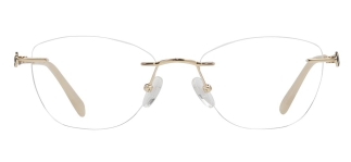 ROCOCO ROC 8731-C.01 Optik Genç Kadın Oval Çerçevesiz Titanyum 