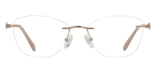 ROCOCO ROC 8731-C.02 Optik Genç Kadın Oval Çerçevesiz Titanyum 
