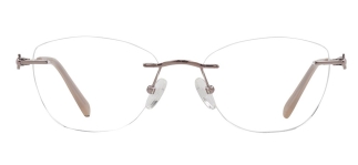 ROCOCO ROC 8731-C.03 Optik Genç Kadın Oval Çerçevesiz Titanyum 