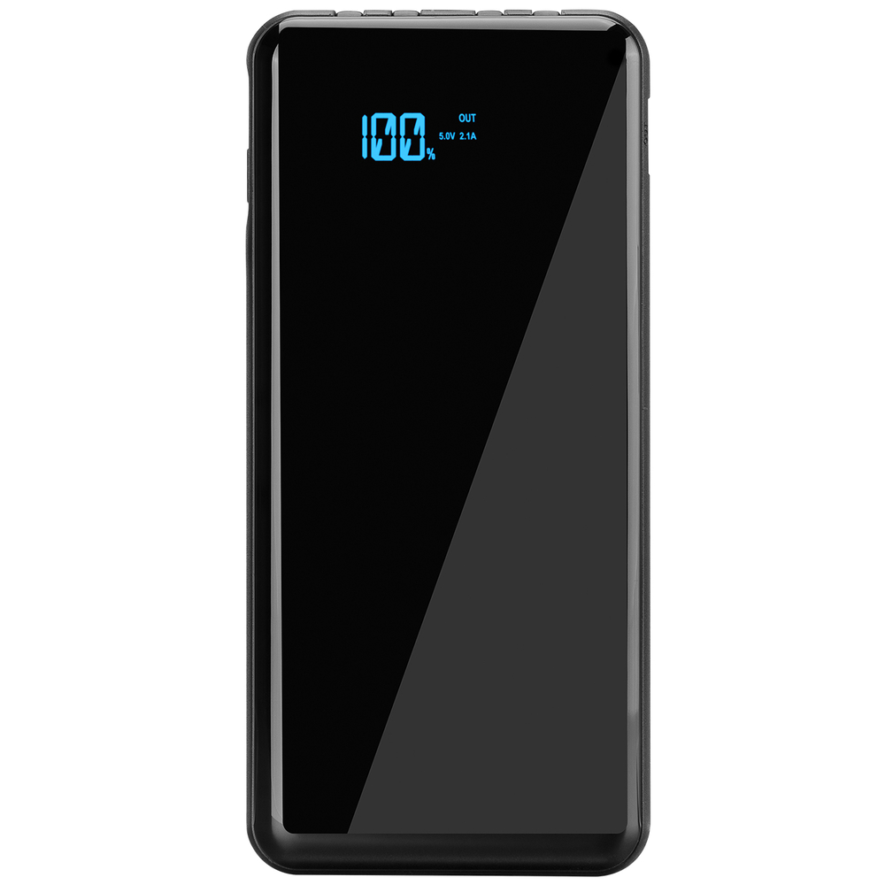 S-link IP-G13K 10000mAh 2*USB Port+Micro+USB Girişli Siyah LCD Göstergeli Taşınabilir Pil Şarj Cihazı - 1