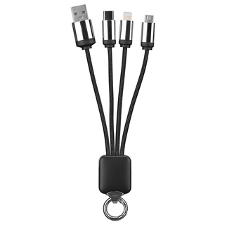 S-link - S-link SL-CP100 20cm 2A MicroUSB+Lightning+TypeC 3 in 1 LED Logolu Şarj Kablosu